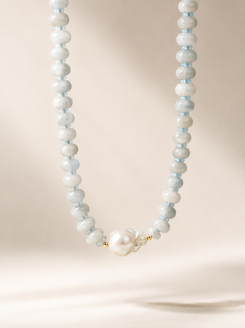 Aqua Necklace in Aquamarine