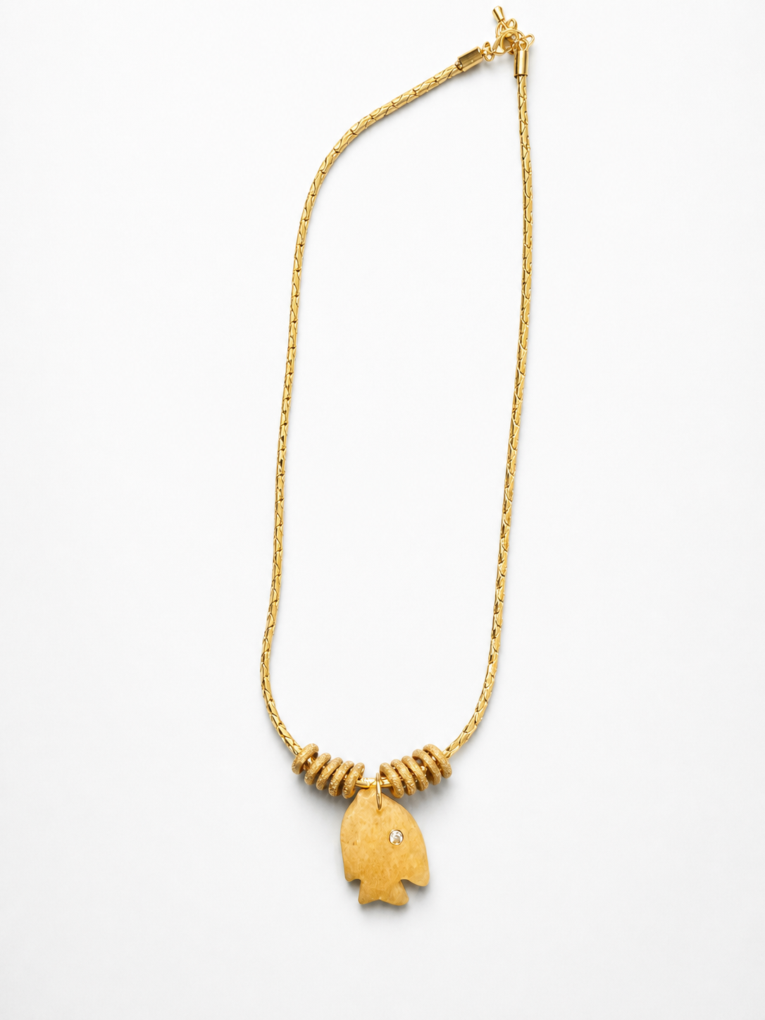 Girl and the Sea Necklace in Yellow Topaz