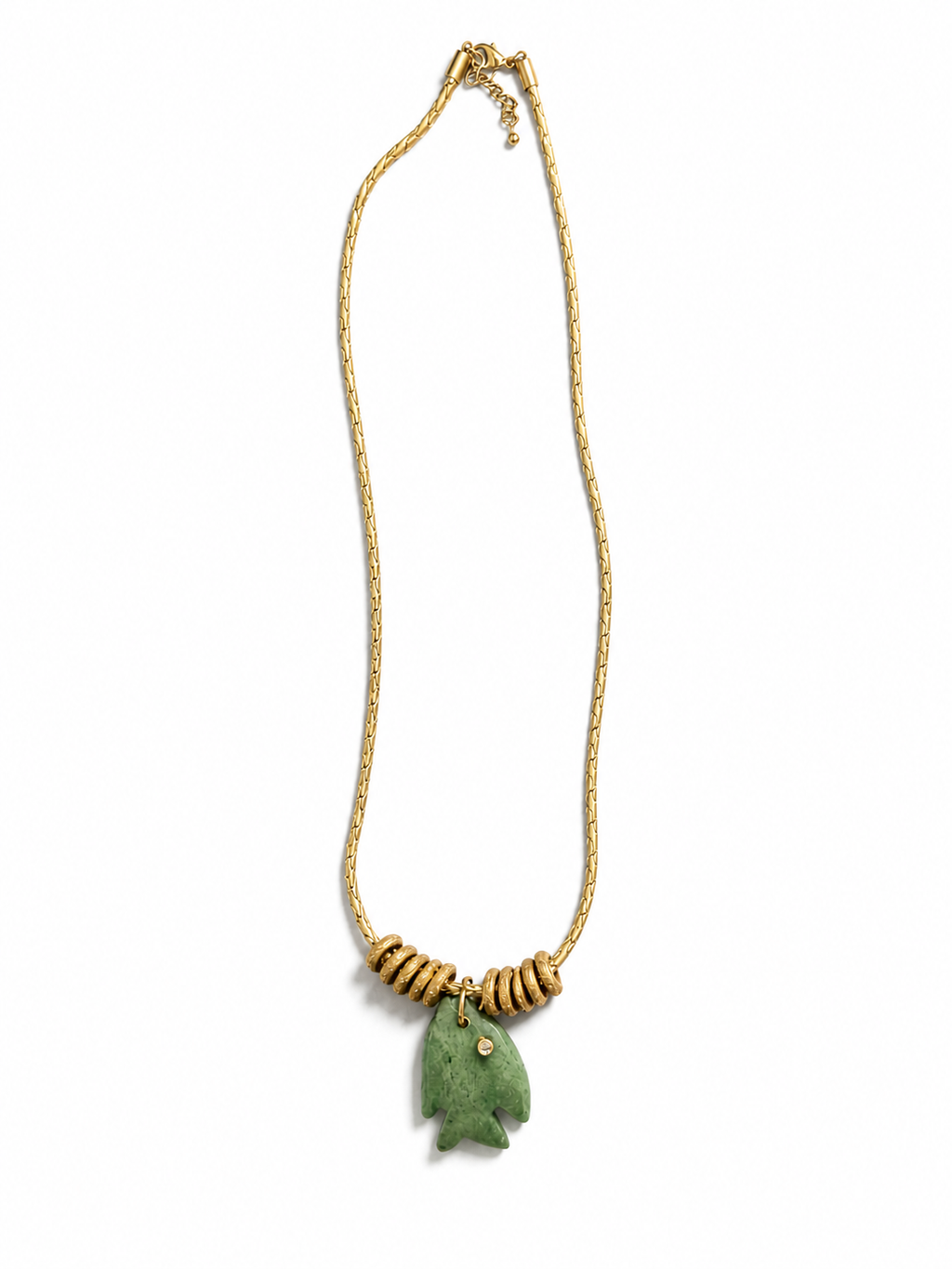 Girl and the Sea Necklace in Green Aventurine