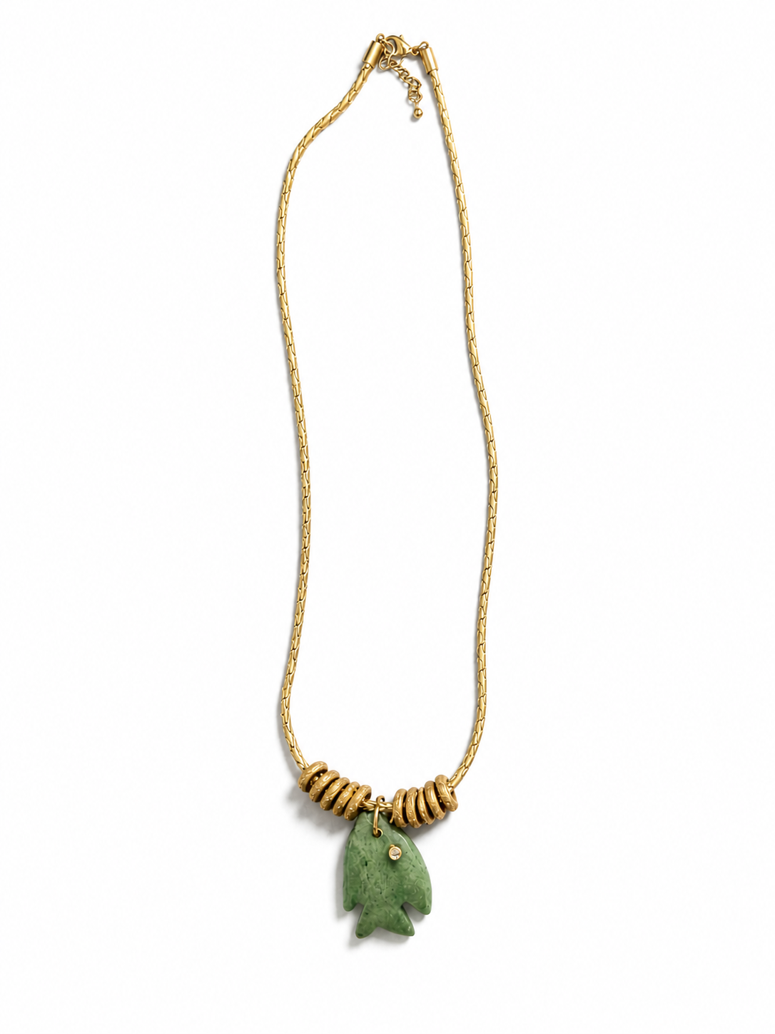 Girl and the Sea Necklace in Green Aventurine